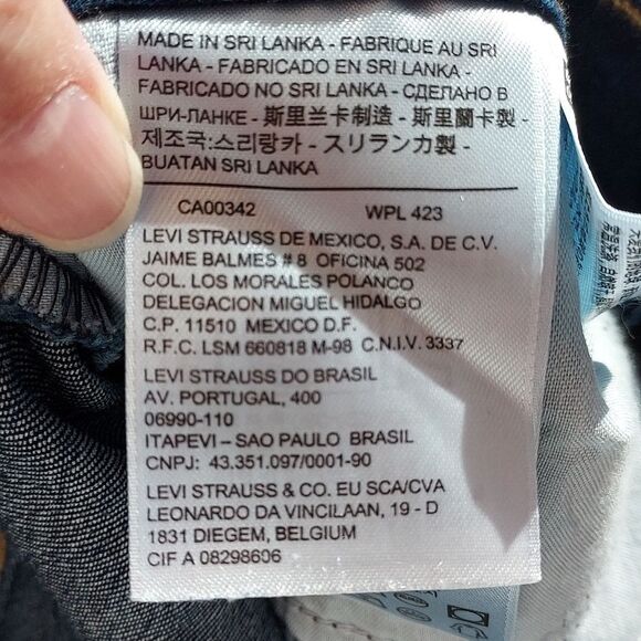 LEVI'S Women's 815 Curvy Bootcut Mid Rise‎ Dark Wash Denim Blue Jeans 29 32 - Picture 10 of 12